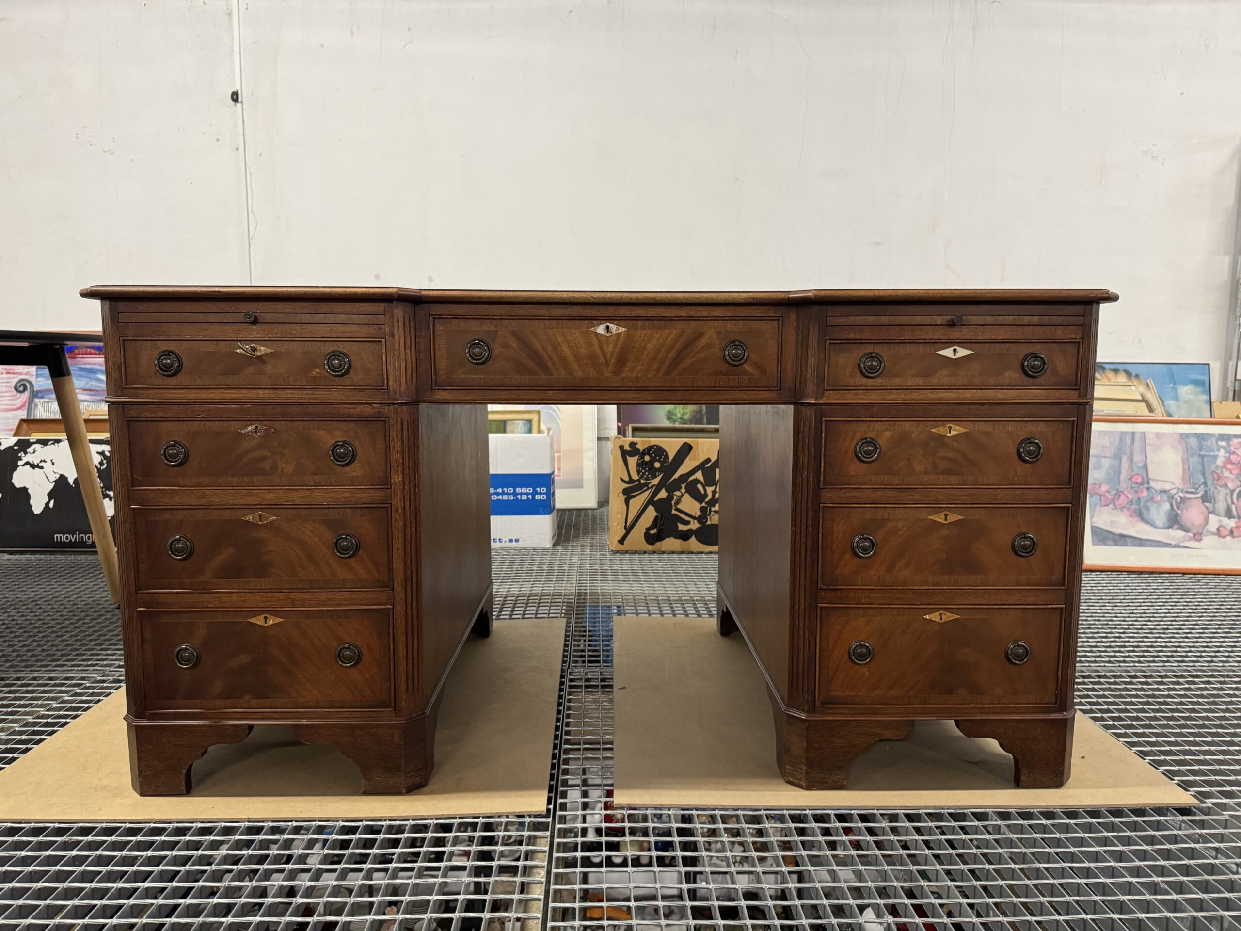 IMG_6689 Angielskie dwustronne biurko gabinetowe